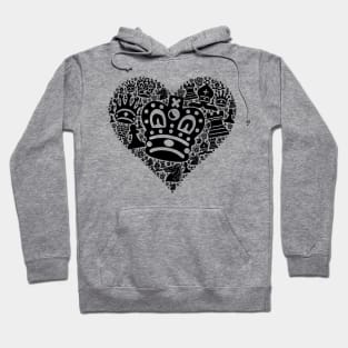 Chess Figures in Heart | Chess Player Gift Hoodie